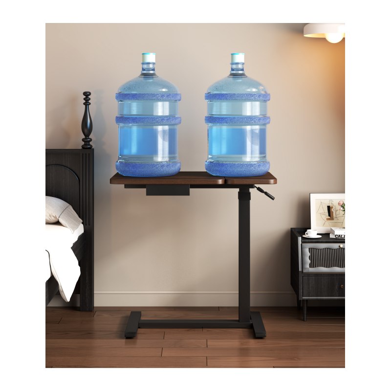 Multi-Function Height-Adjustable Desk - Side Bed Table ? Ergonomic Sit-Stand Workstation White Color
