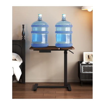 Multi-Function Height-Adjustable Desk - Side Bed Table ? Ergonomic Sit-Stand Workstation White Color