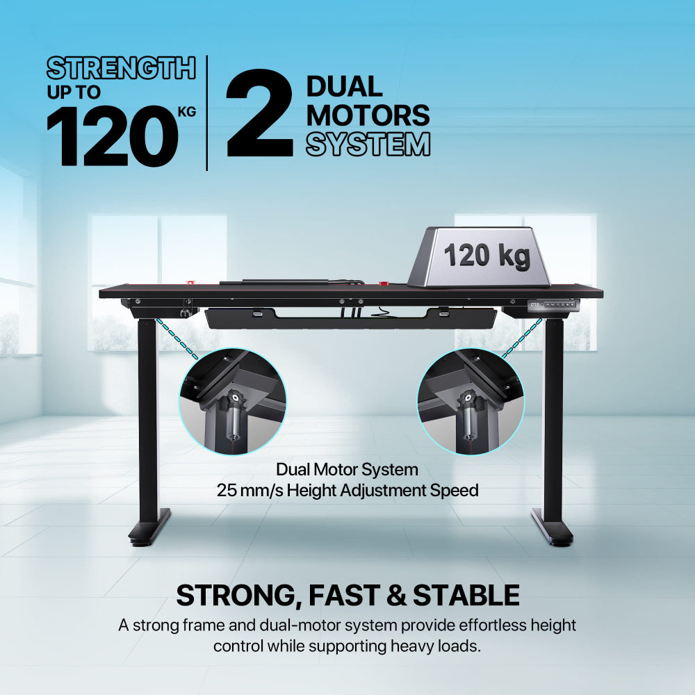 Fantech, DW114 DUBLIN Work Station, Dual Electrical Motor, Adjustable Height Desk, load up to 120KG, Magnetic Mousepad, DESK D42