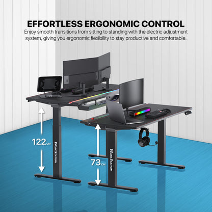 Fantech, DW114 DUBLIN Work Station, Dual Electrical Motor, Adjustable Height Desk, load up to 120KG, Magnetic Mousepad, DESK D42