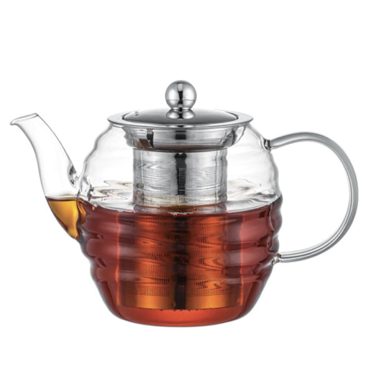 Dorsch, Wavy Glass Tea Pot With Infuser 1200Ml