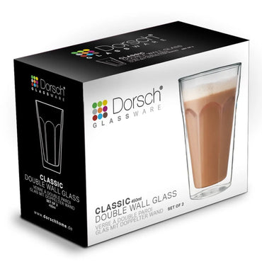 Dorsch, Classic Double Wall Glass Cups Set 2Pcs 450Ml
