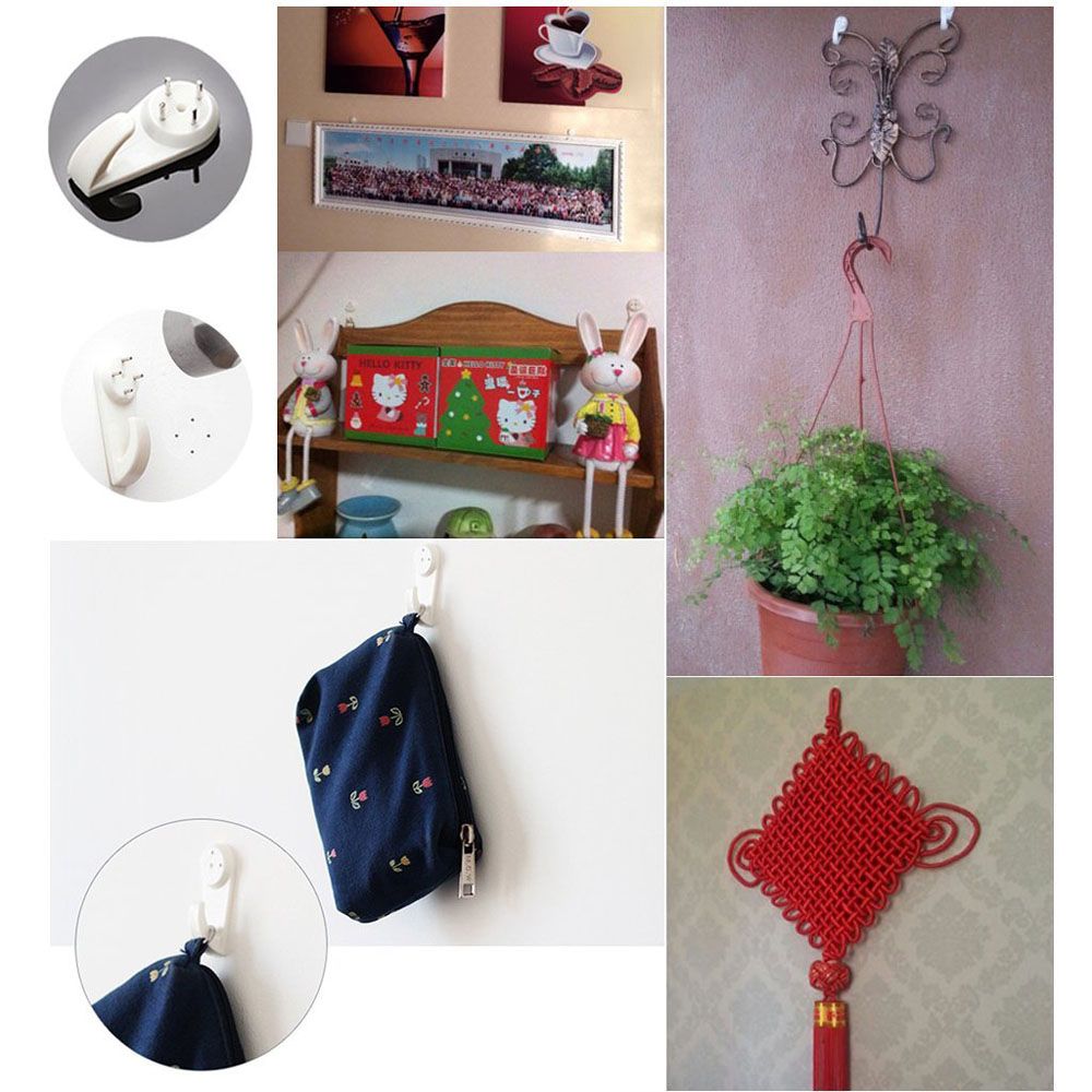 Cool Gift, 2PCS/ Middle Size Hook White, Picture Home Small Objects Hangers