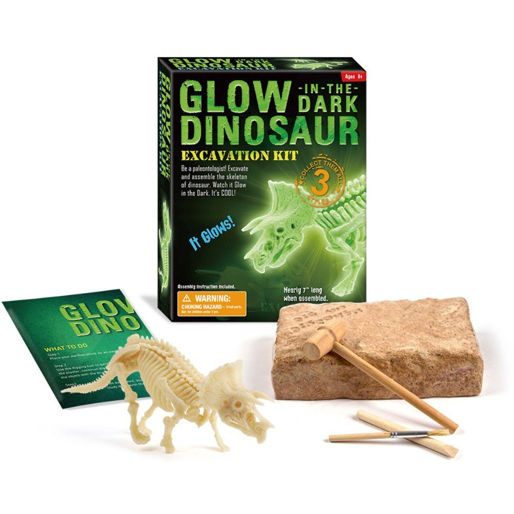 Generic, Dinosaur Dig Kit For Kids, 3D Skeleton Dinosaur Excavation Kit Glow In The Dark Dino Skeleton Diy Science Education Toys