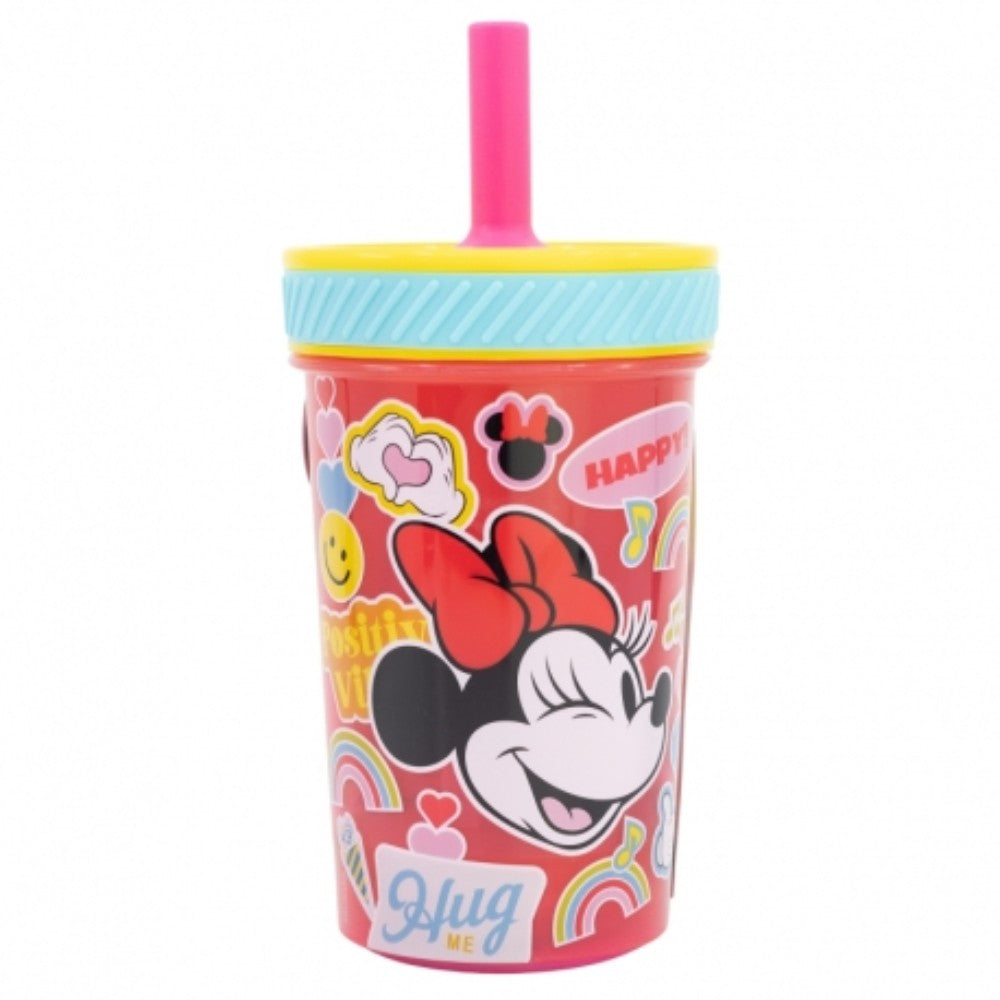 Disney, Stor Drop Safe Silicone Straw PP Tumbler 370ml  Minnie Mouse Flower Power