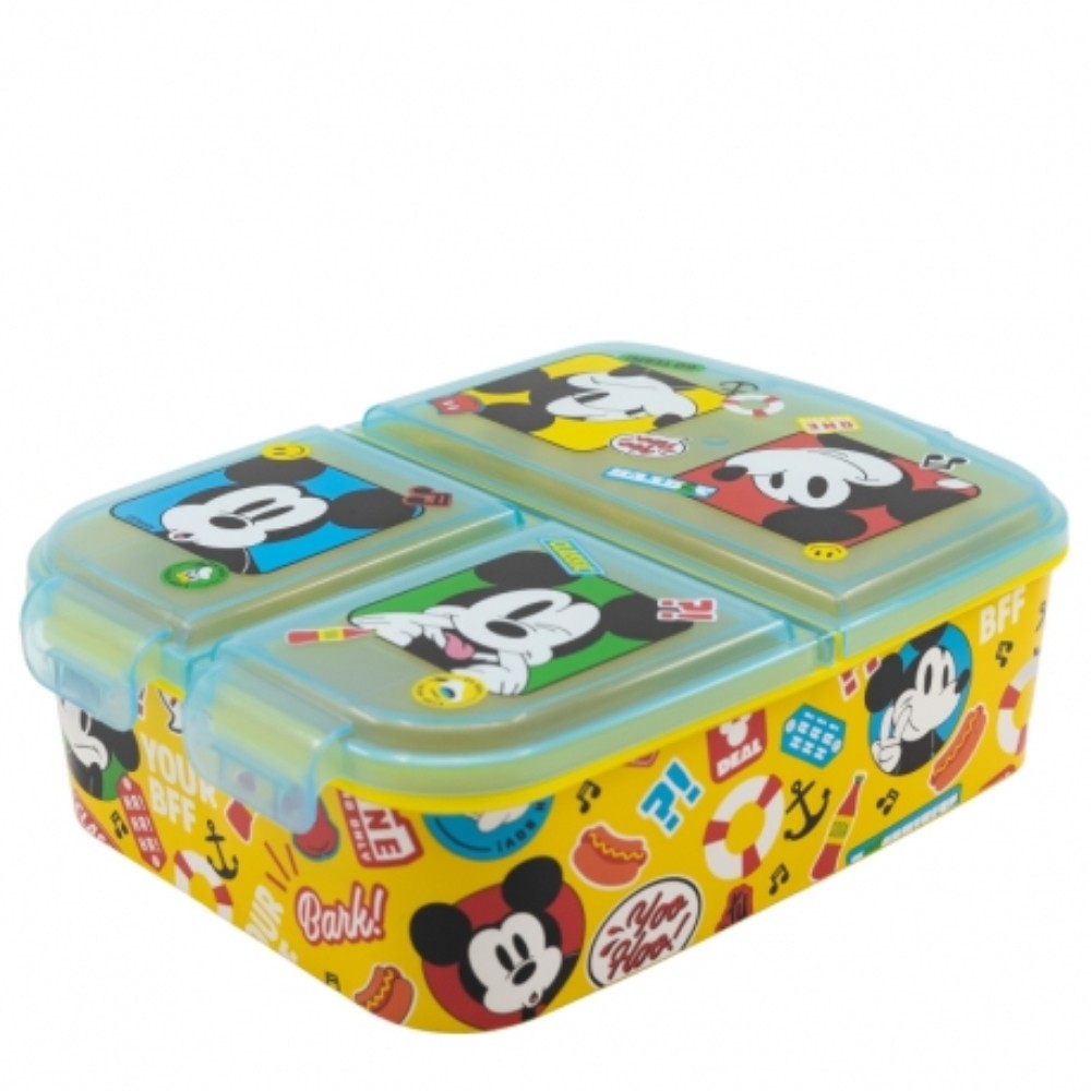 Stor, Multi Compartment Sandwich Box Mickey Mouse Fun-Tastic