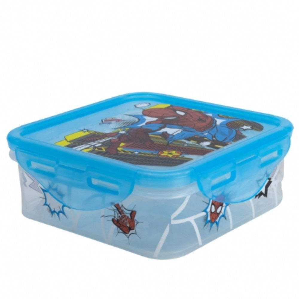 Stor, Square Hermetic Food Container 500ml Spiderman Midnight Flyer