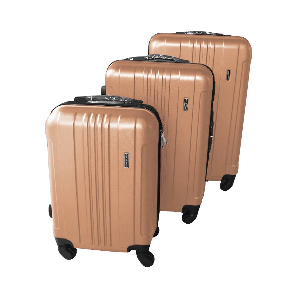 Dolphen, Travel Suitcase Bags Hardside 4 Wheels Luggage 3-Piece Set , Available in Different Colors