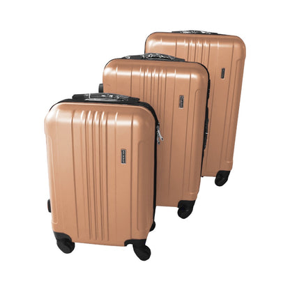 Dolphen, Travel Suitcase Bags Hardside 4 Wheels Luggage 3-Piece Set , Available in Different Colors