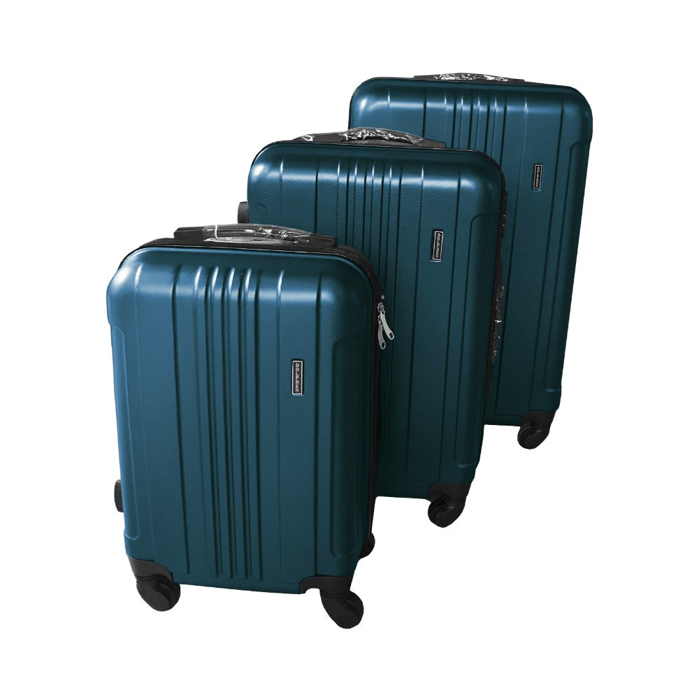 Dolphen, Travel Suitcase Bags Hardside 4 Wheels Luggage 3-Piece Set , Available in Different Colors