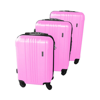 Dolphen, Travel Suitcase Bags Hardside 4 Wheels Luggage 3-Piece Set , Available in Different Colors