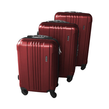 Dolphen, Travel Suitcase Bags Hardside 4 Wheels Luggage 3-Piece Set , Available in Different Colors