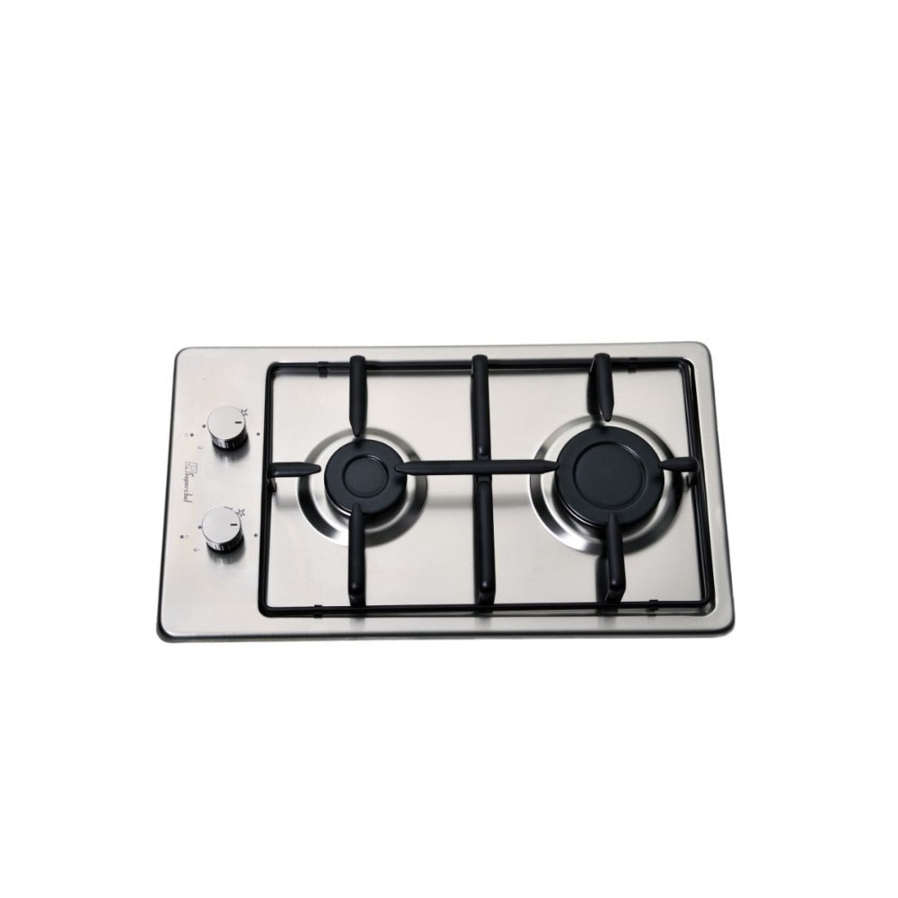 Super Chef, Hob 30Cm Domino 2Gas Burners Inox