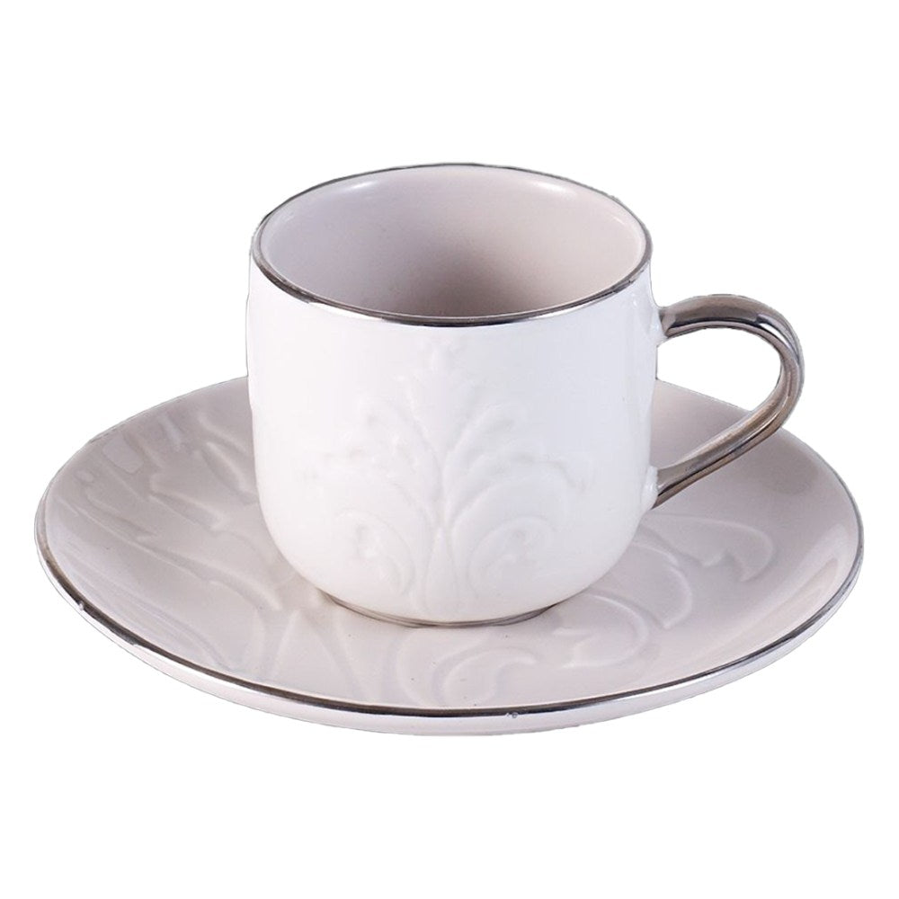 Dorsch, Leaf Off-White Coffee Cups Set 6Pcs