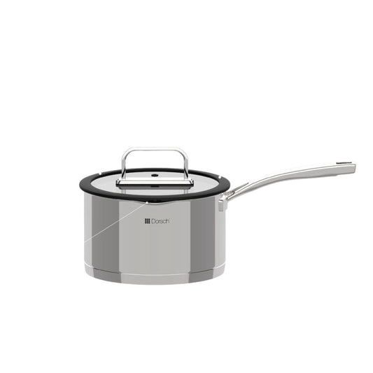 Dorsch, Steel Pro Saucepan 18Cm + Glass Lid