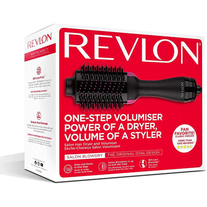 Revlon One Step Hair Dryer And Voluminizer, 3 Heat - 2 Speed Settings, Oval Brush Design, Ion Technology, DR5222E4