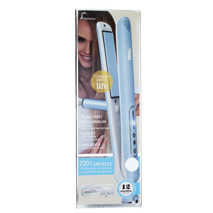 Dsp, 10221 5 Heat Settings 220C Digital Tourmaline Aluminum Curved Plate, Available in Different Colors