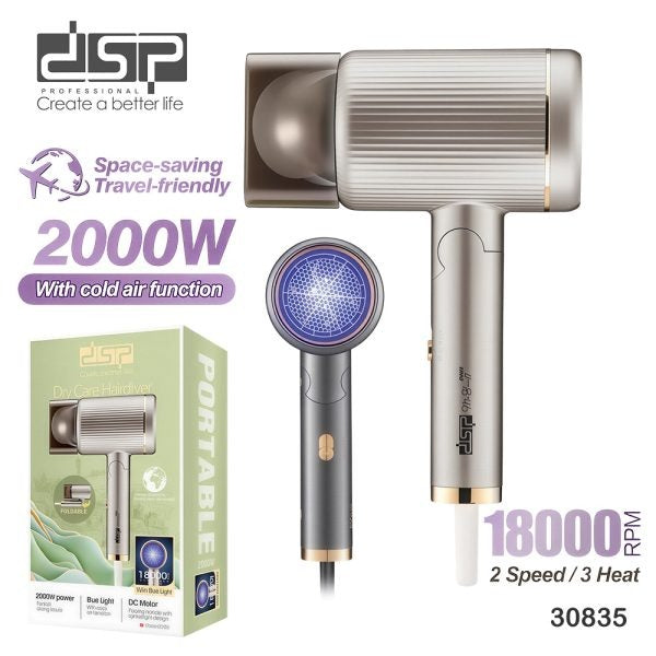 DSP, 30835, Professional Foldable Hair Dryer ? 2000W Power