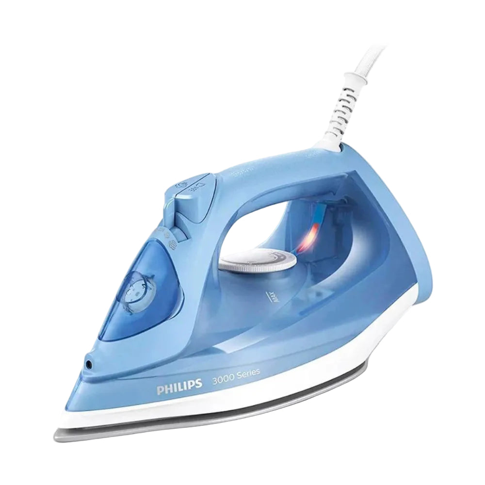 Philips, Steam Iron 3000 Series Ceramic Soleplate 2400W, Blue, DST3020