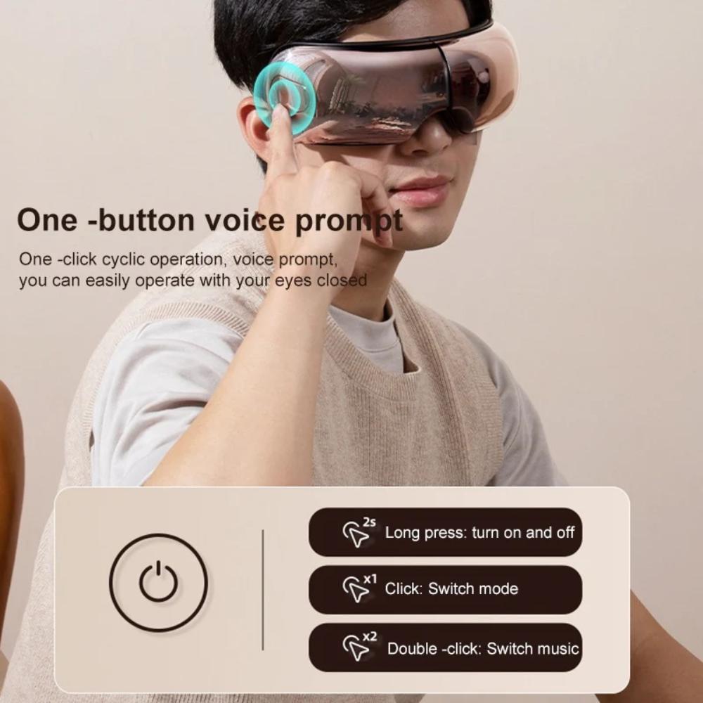 MDHL, Intelligent Eye Protection Device – Eye Care & Relaxation, 3in1 Massage, Air Compression, Vibration - Warmth, MD-E1
