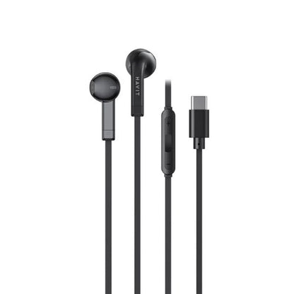 Havit, Usb-C Earphones E336C Black
