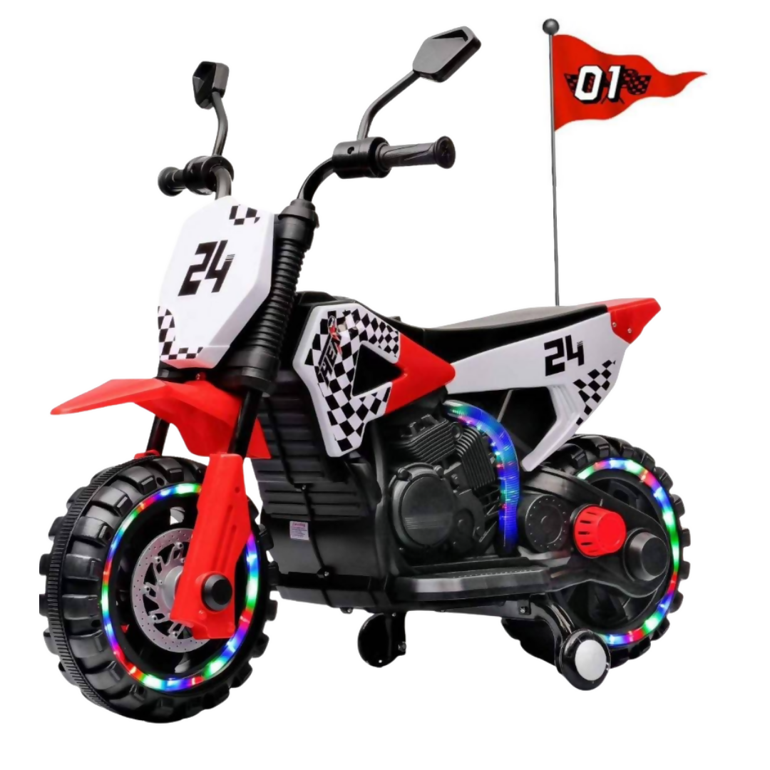 Kids Electric Motorcycle – 6V/12V Battery, LED Lights, Music & Safe Ride (Ages 2–8)