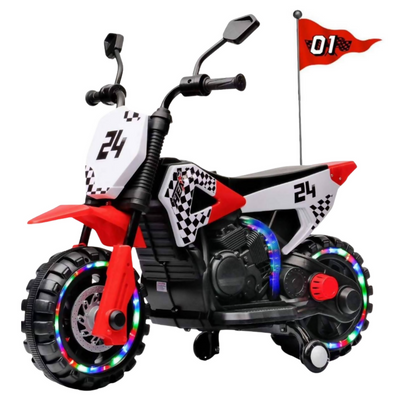 Kids Electric Motorcycle – 6V/12V Battery, LED Lights, Music & Safe Ride (Ages 2–8)