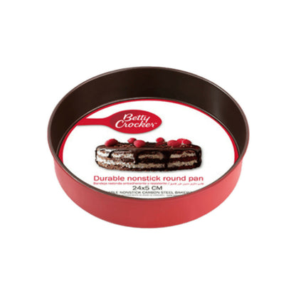Betty Crocker Non-Stick Baking Springform & Removable Bottom 21.5cm, Durable Materials, Easy To Clean [Red], BC1066
