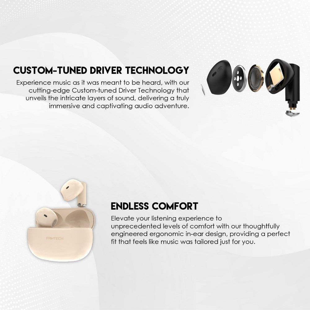 Fantech, Mithril Tx1 Lite Wireless Earbuds, Available in Different Colors