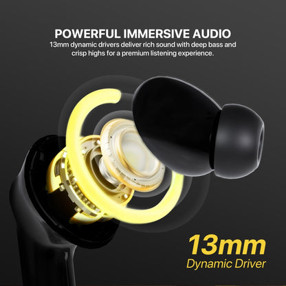 Fantech, Finecoustic Fantech Groove Ft20 Earbuds ? Active Noise Cancelling, Bluetooth 5.3, 25H Playtime, Hd Calls, Digital Display
