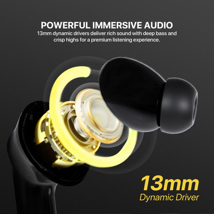 Fantech, Finecoustic Fantech Groove Ft20 Earbuds ? Active Noise Cancelling, Bluetooth 5.3, 25H Playtime, Hd Calls, Digital Display
