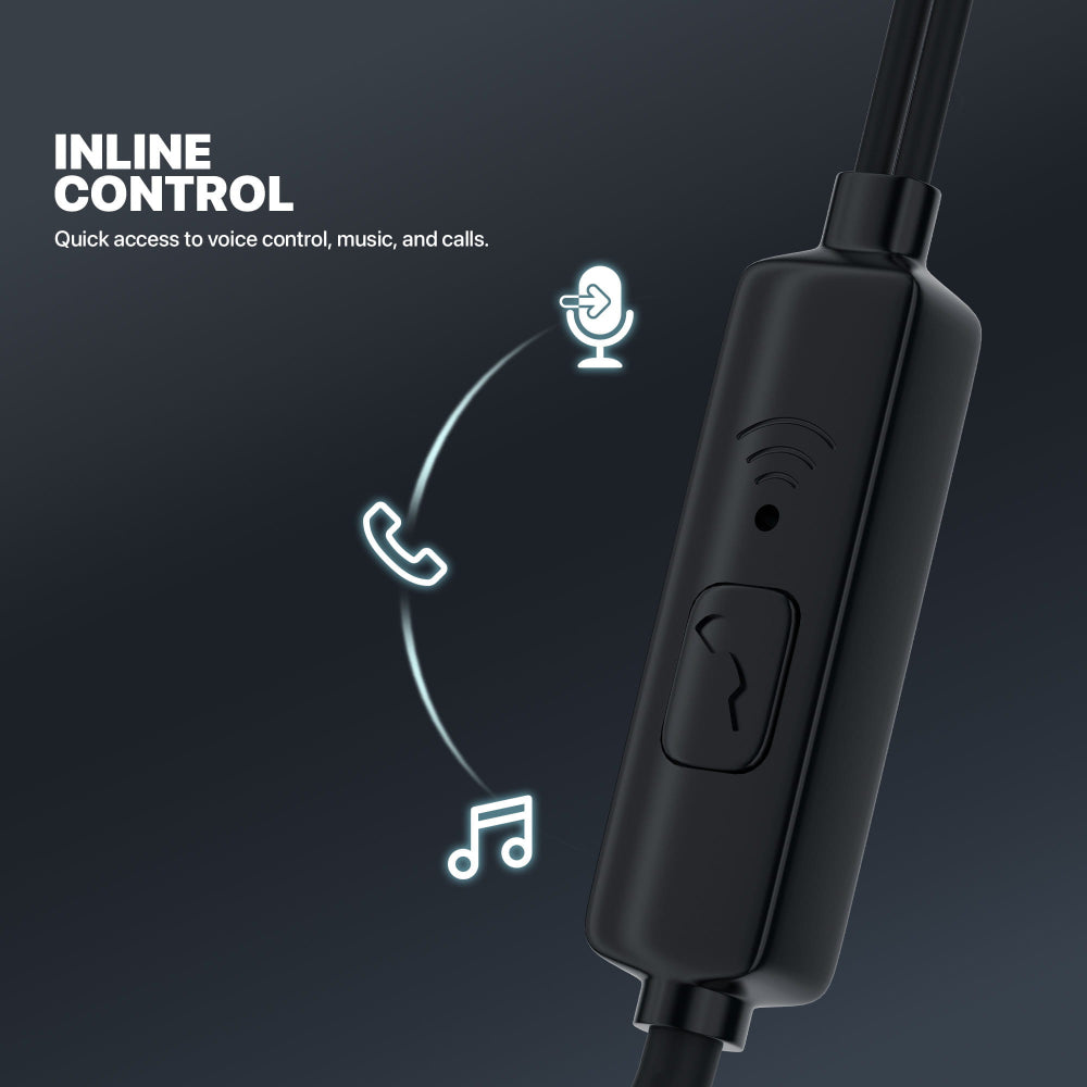 FANTECH ES220 LINKPODS Wired In?Ear Headphones with Mic, 10mm Drivers, 3.5mm TRRS, Noise-Isolating, Deep Bass