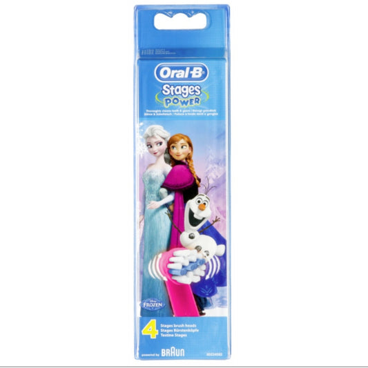 Oral-B, Replacement Brush Heads For Kids Rechargeable Tooth Brush (Frozen), EB10K-2CT FROZEN