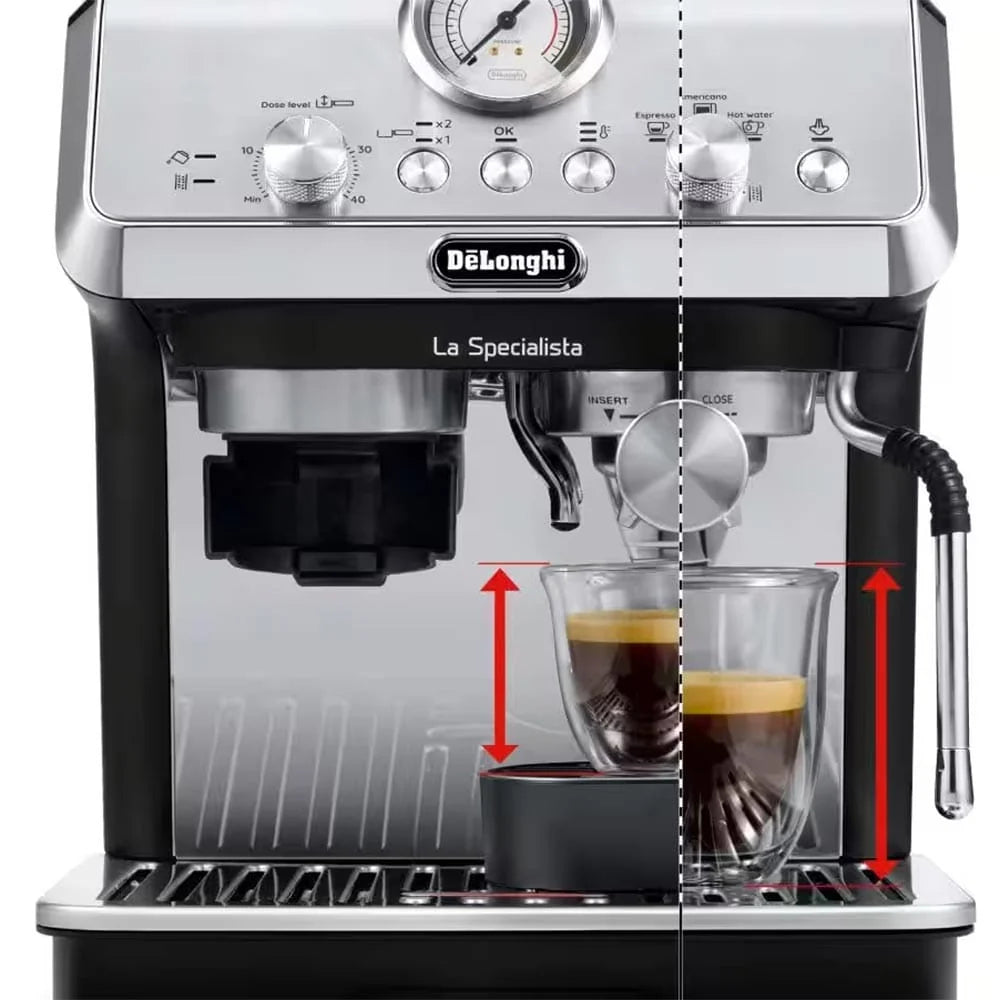 Delonghi La Specialista Arte, Semi Pro Espresso Maker, Integrated Grinder, 19 Bars-1450W, EC9155MB