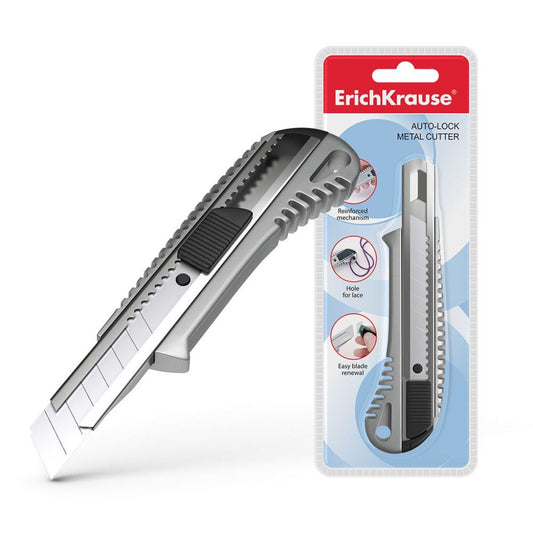 Erichkrause, Metal Cutter Auto-Lock Ek19158, 18 Mm (Plastic Blister 1 Pcs)