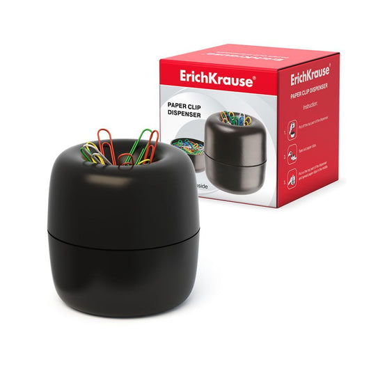 Erichkrause, Magnetic Paper Clip Dispenser, Ek605,With 30 Colored Clips