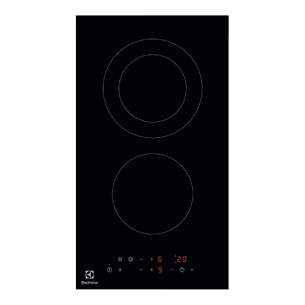 Electrolux Hob 30cm Ultimate Taste 300, Built In Ceramic With 2 Cooking Zone, ELE-LHR3233CK
