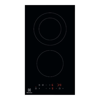 Electrolux Hob 30cm Ultimate Taste 300, Built In Ceramic With 2 Cooking Zone, ELE-LHR3233CK