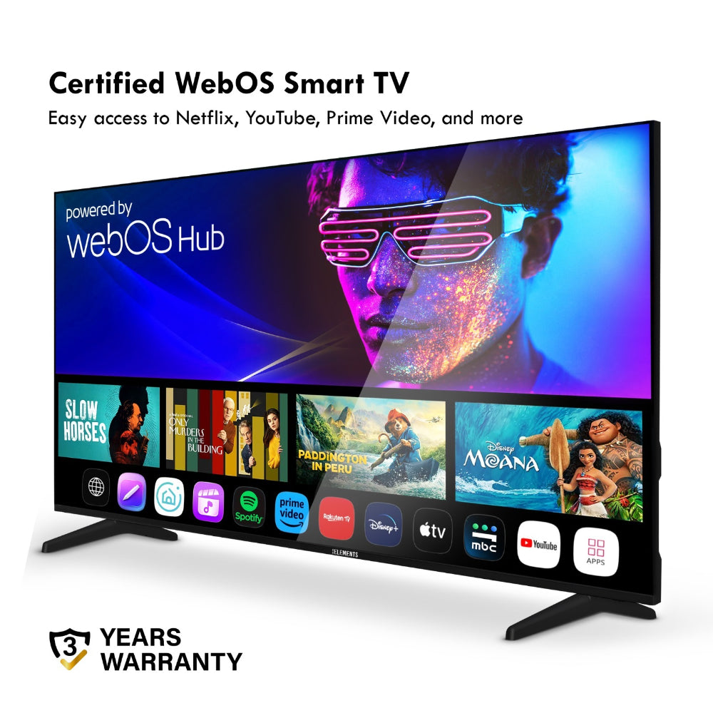 KB Element 85-Inch QLED TV UHD 4K Smart Frameless - WebOS, ELT85WQ8DE