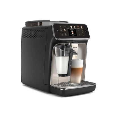 Philips Fully Automatic Espresso Machine Series 5500-20 Beverages, LatteGo, Extra Shot, Silent Brew, Intuitive Display, 4 User Profiles, 12 Settings for Ceramic Grinder, Chrome, EP5547