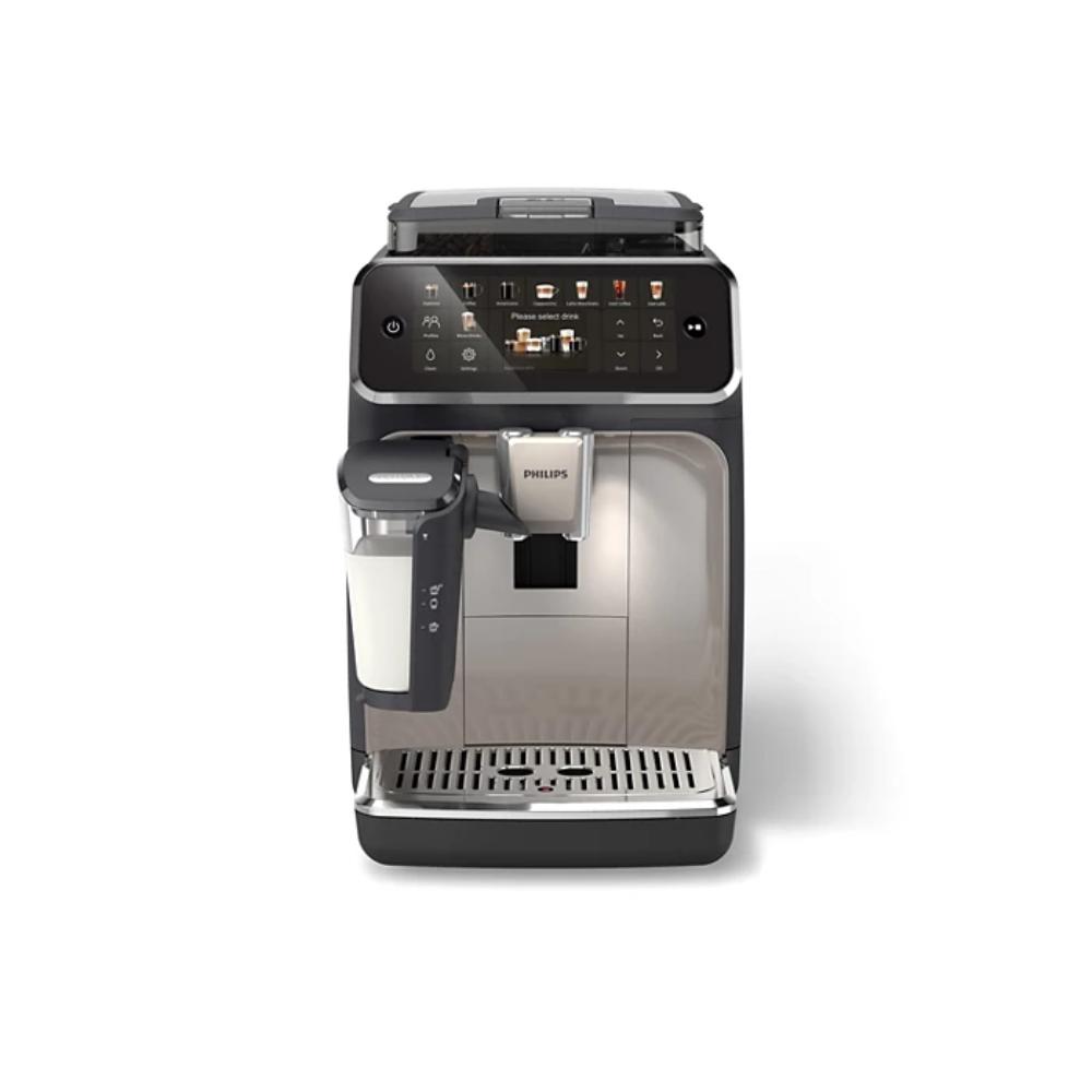 Philips Fully Automatic Espresso Machine Series 5500-20 Beverages, LatteGo, Extra Shot, Silent Brew, Intuitive Display, 4 User Profiles, 12 Settings for Ceramic Grinder, Chrome, EP5547