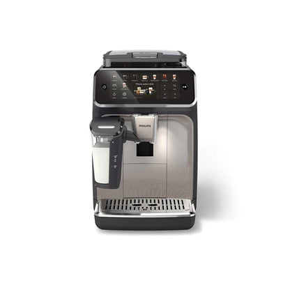 Philips Fully Automatic Espresso Machine Series 5500-20 Beverages, LatteGo, Extra Shot, Silent Brew, Intuitive Display, 4 User Profiles, 12 Settings for Ceramic Grinder, Chrome, EP5547