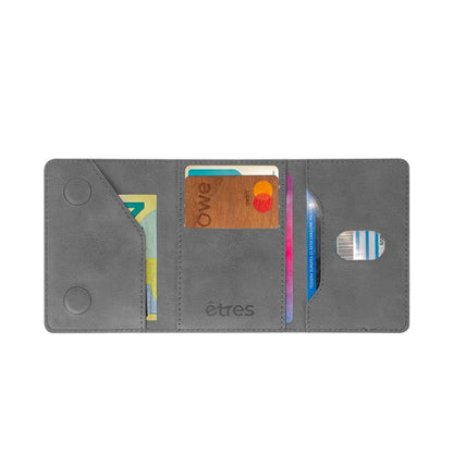 Etres, Smart Wlt Flat Et-Cl018 Grey No Pocket