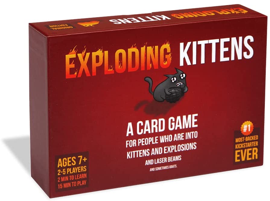 Exploding Kittens, A Russian Roulette Card Game, Easy Family-Friendly Party Games - Card Games For Adults, Teens & Kids - 2-5 Players