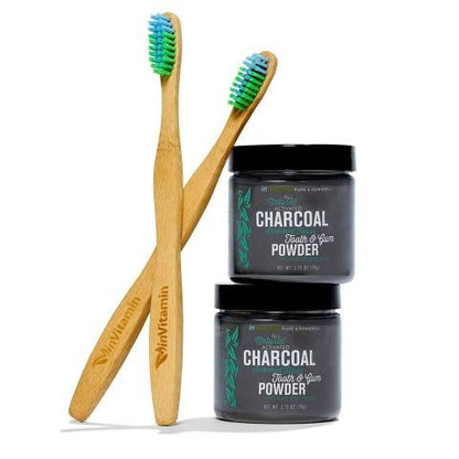 InVitamin, All Natural Activated Charcoal Tooth And Gum Powder Spearmint Flavor