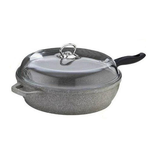 Falez, Frying Pan Deep 28 Cm Granite Grey With Lid