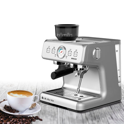 Sogo, Prof Express Cofeemaker With Coffee Grinder Presure Guage Indicator-15Bars-1550W