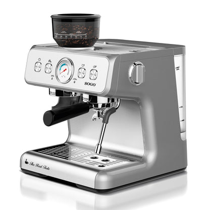 Sogo, Prof Express Cofeemaker With Coffee Grinder Presure Guage Indicator-15Bars-1550W