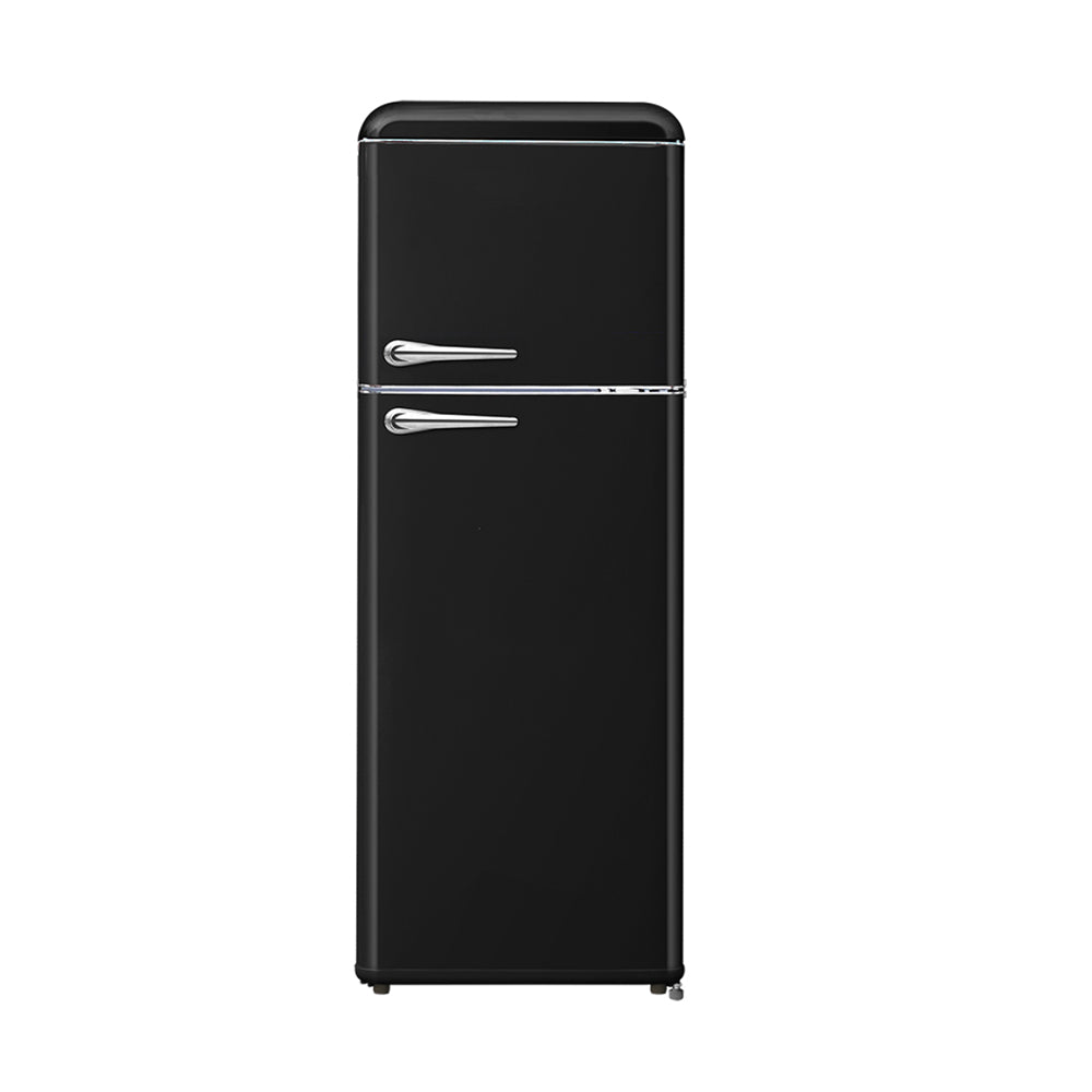 Campomatic Top Mount Refrigerator [Retro Vintage] - BLACK, 244L, FR300VB