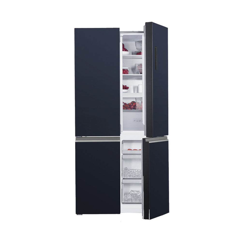 Campomatic Quatro Fridge 4 Doors [Black Glass], FR4091GB